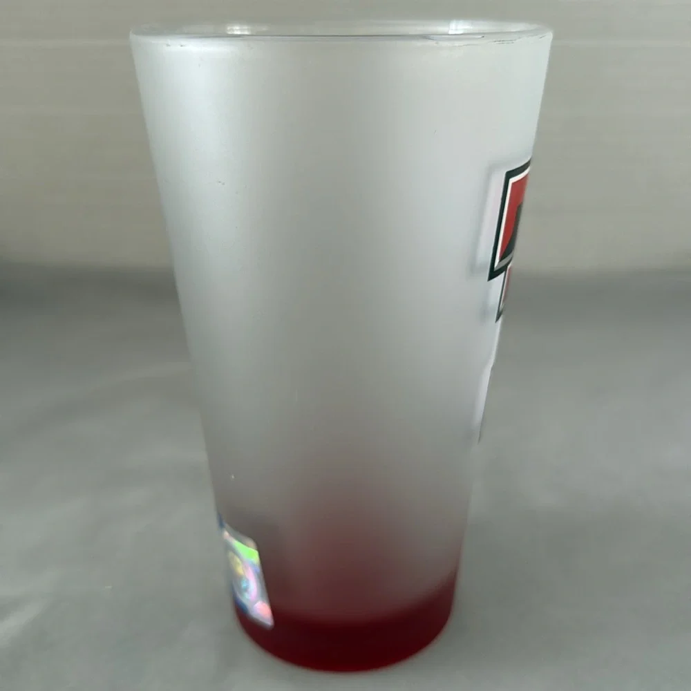 Texas Tech “Red Raiders” Frosted 16oz Pint Glass Double T Red & Black Logo USA